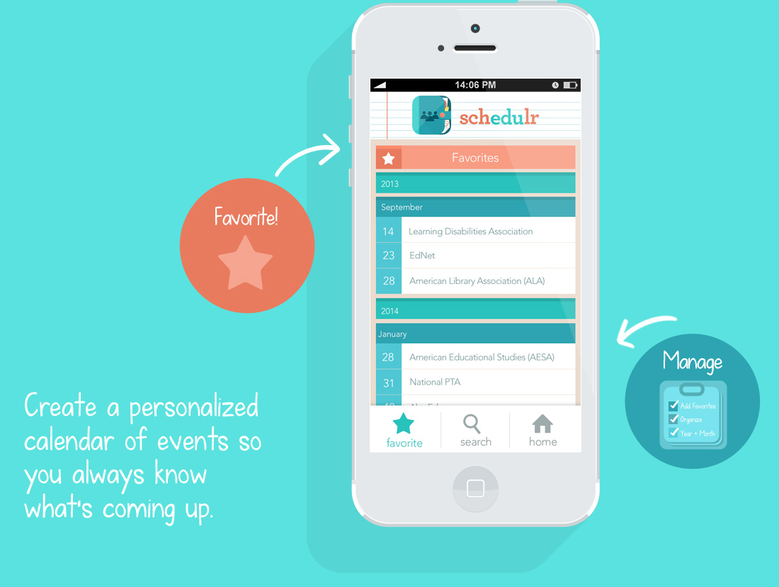 Create a personalized calendar of events so you always know what's coming up.